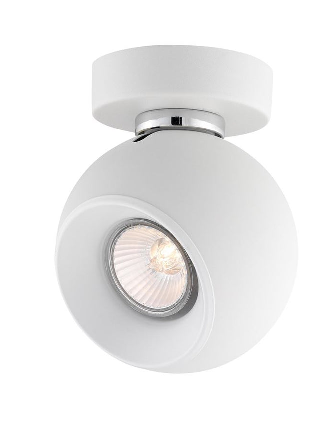 TORE Matt White Aluminium LED GU10 1x10 Watt 230 Volt IP20 Bulb Excluded D: 12 H: 15 cm