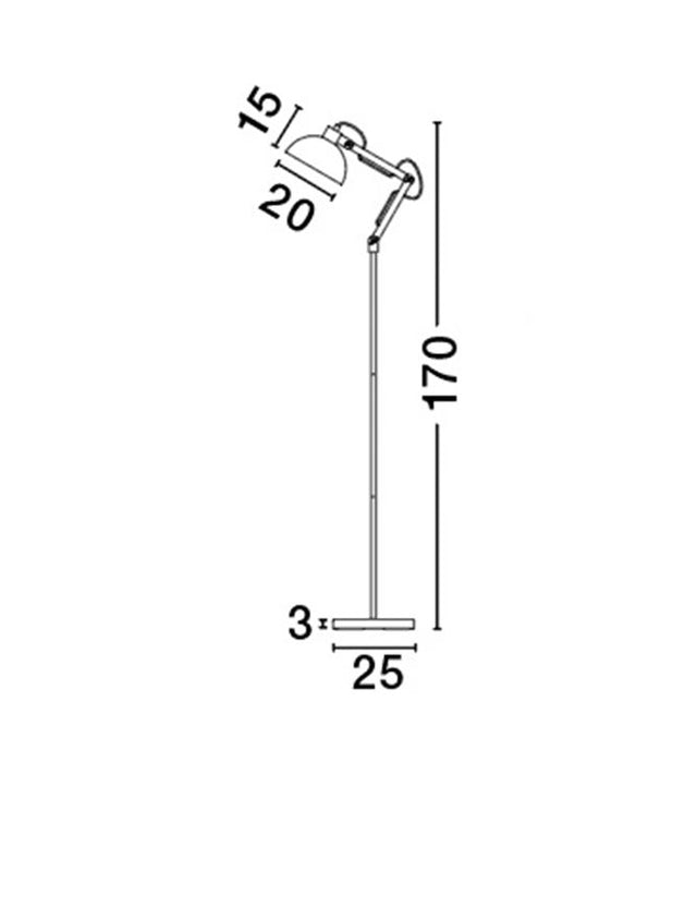 MUTANTI White Metal & Natural Wood LED E27 1x12 Watt 230 Volt IP20 Bulb Excluded D: 25 H: 170 cm