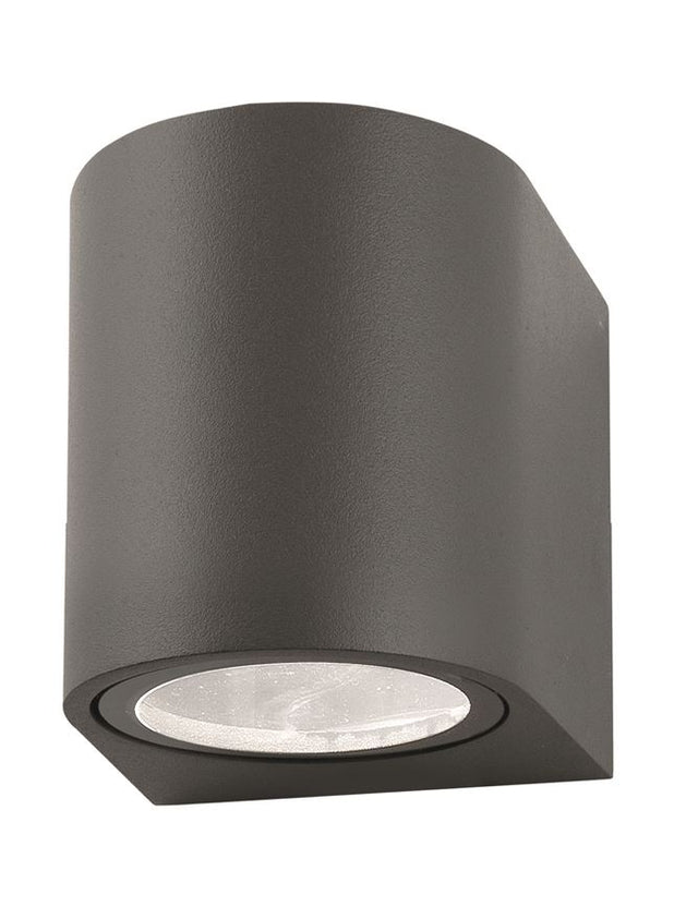 NERO Dark Gray Aluminium & Glass Diffuser GU10 1x35 Watt D: 7 W: 8 H: 8 cm IP54