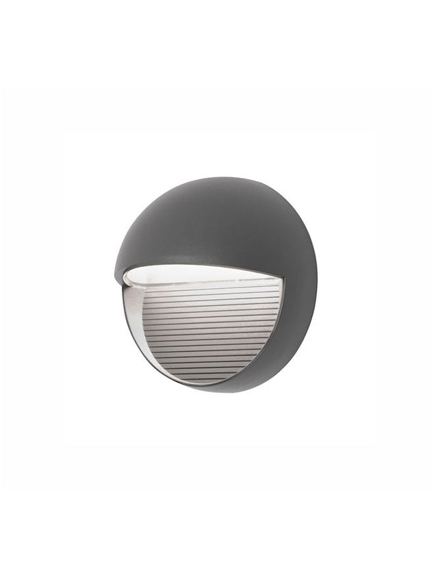 KRYPTON Dark Gray Aluminium & Glass LED 6 Watt 480 Lm 3000K D: 16 W: 9.6 cm IP54