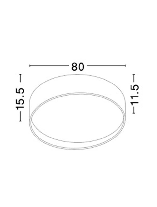 FANO White Aluminium Acrylic Diffuser LED 87 Watt 5220Lm 3000K IP20 D: 80 H1: 11.5 H2: 15.5 cm