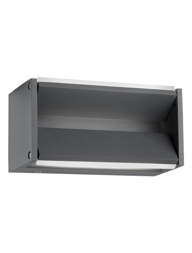 TWIN Dark Gray Aluminium Acrylic Diffuser LED 2x5 Watt 600Lm 3000K L: 20 W: 10 H: 10 cm