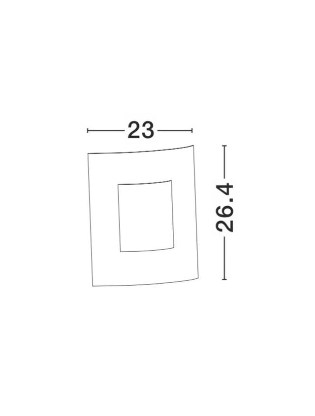 ZENITH Dark Gray Alum. & White Acrylic E27 1x16 Watt L: 23 W: 9.5 H: 26.4 cm IP44