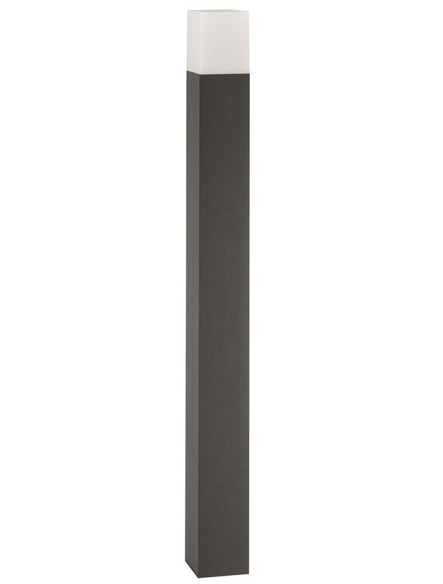 STICK Dark Gray Aluminium White Acrylic E27 1x16 Watt L: 7.6 W: 7.6 H: 80 cm IP54