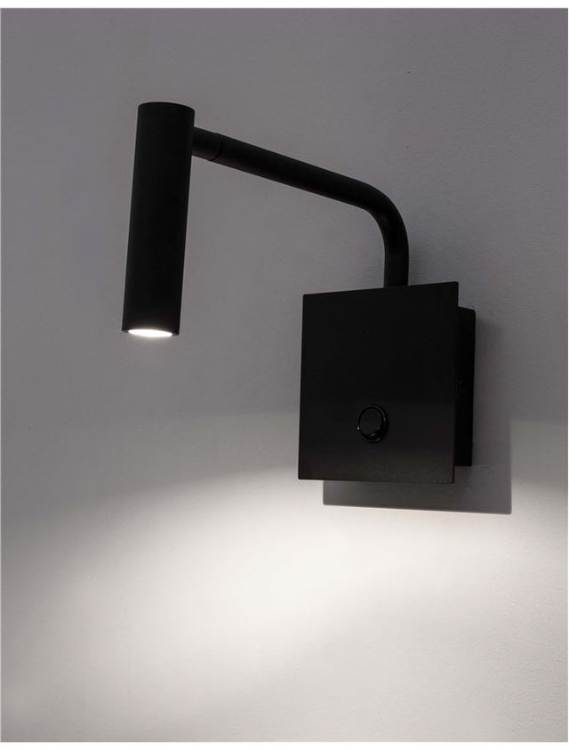 SICILY Wall Light Sand Black Aluminium LED 3W 3000K 190Lum L:10 W:16 H:23cm