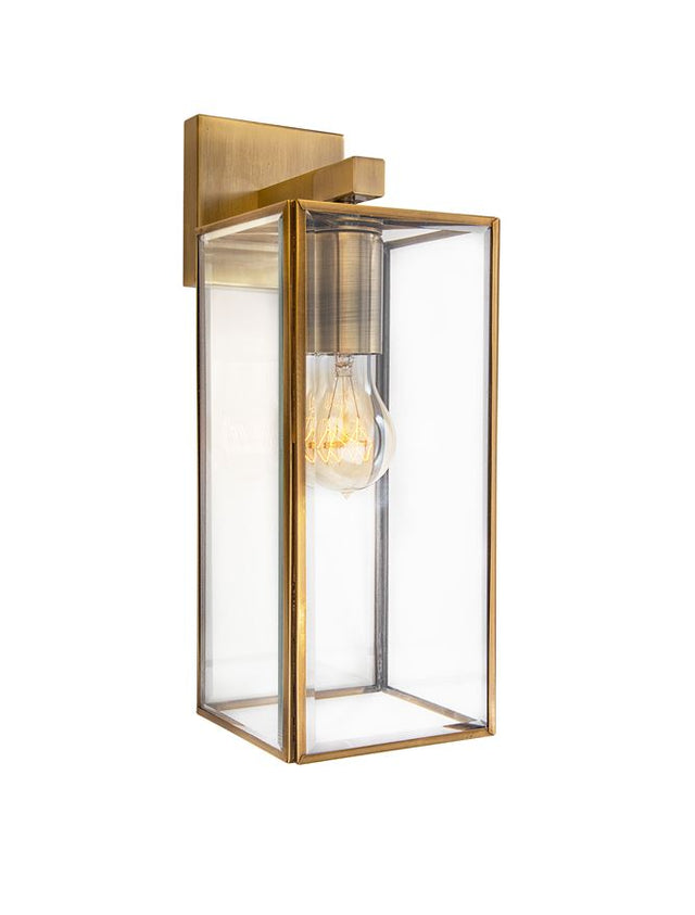 FLAVIO Antique Metal Brass Clear Glass LED E27 1x12 Watt 230 Volt IP20 Bulb Excluded L: 13 W: 17.5 H: 35 cm