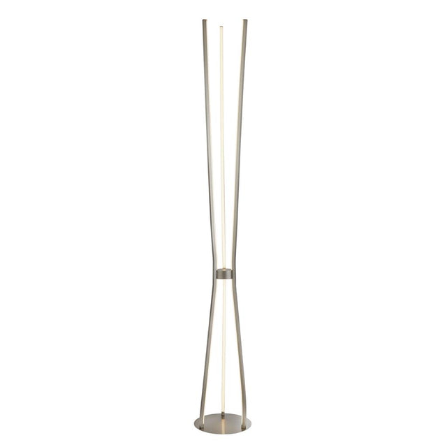 TRIPOD LED 3LT FLOOR LAMP SATIN NICKEL