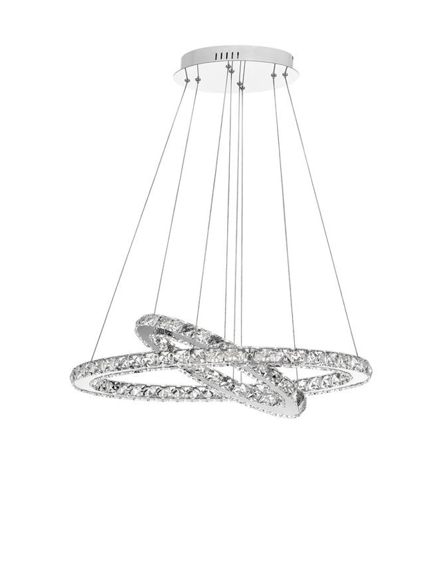 CELINE Chrome Aluminium & Crystal Adjustable LED 40 Watt 2400Lm 3000K IP20 L: 64 W: 44 H: 120 cm