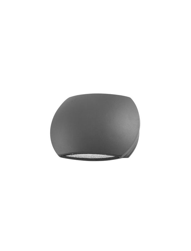 COMO Dark Gray Alum. Glass Diffuser LED 2x3 Watt 510Lm 3000K L: 15 W: 7 H: 11 cm IP54