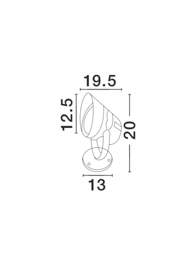 NORTH Dark Gray Alum. & Glass LED 18 Watt 1440Lm 3000K W: 19.5 L: 13 H: 20-29 cm IP65