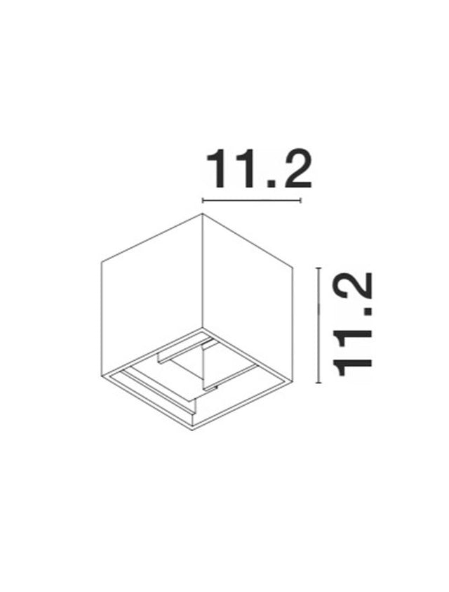 COMO Sandy White Alum. LED 2x3 Watt 510Lm 3000K Adj. Beam L: 11.2 H: 11.2 cm IP54