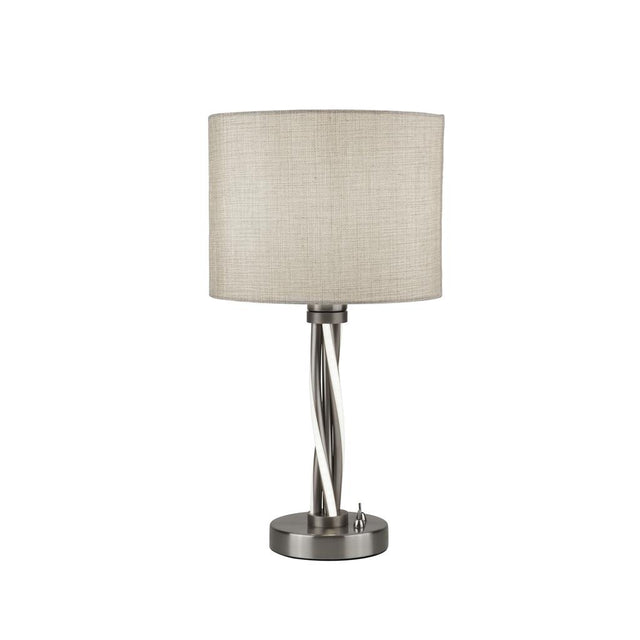 VEGAS LED TWIST TABLE LIGHT, SATIN SILVER