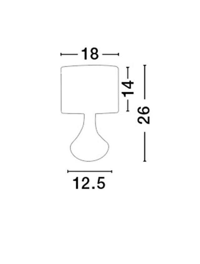 ROSIA Matt White Metal White Fabric Shade LED E14 1x5 Watt 230 Volt IP20 Bulb Excluded D: 18 H: 26 cm