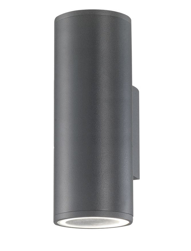 NODUS Dark Gray Aluminium & Glass Diffuser GU10 2x35 Watt D: 6.5 W: 10.4 H: 18 cm IP54