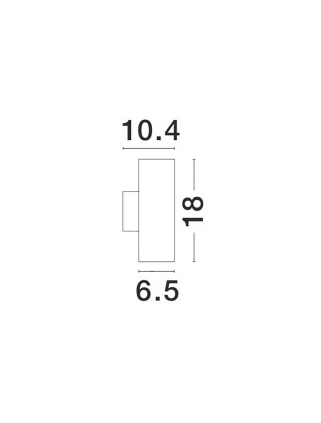 NODUS Antique Brown Alum. & Glass Diffuser GU10 2x35 Watt D: 6.5 W: 10.4 H: 18 cm IP54