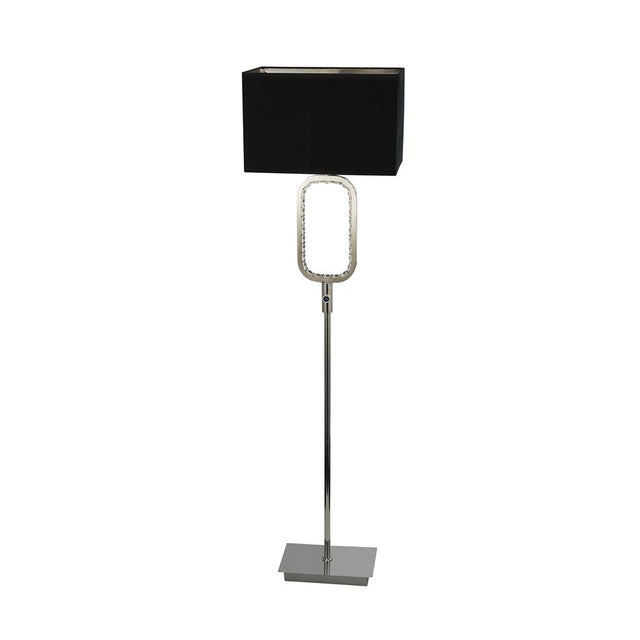 AURA CHROME FLOOR LAMP WITH 1 x E27 HOLDER AND LED WITH CRYSTAL GLASS