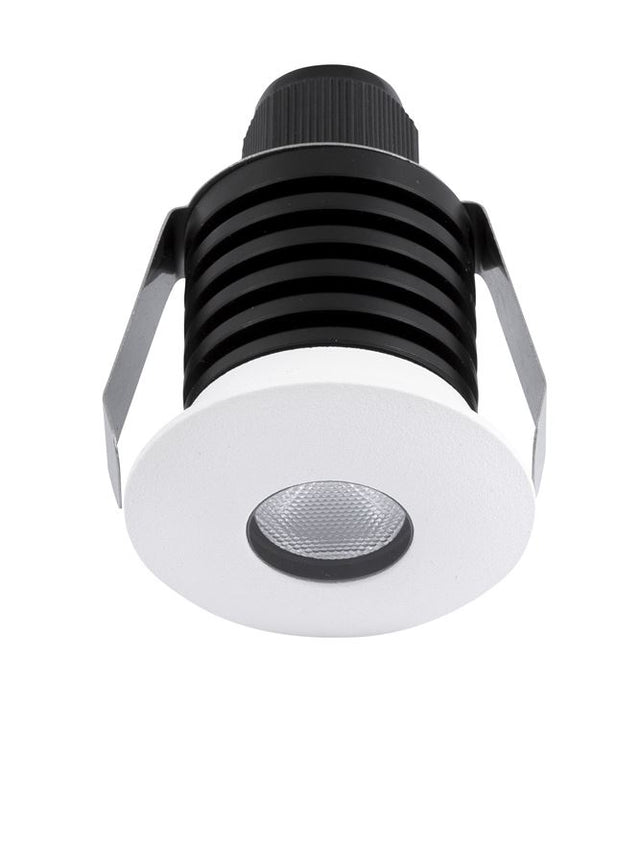 BANG White Aluminium LED 1 Watt 60Lm 3000K D:3.7 H: 5.3 cm Cut Out: 3.2 cm IP67