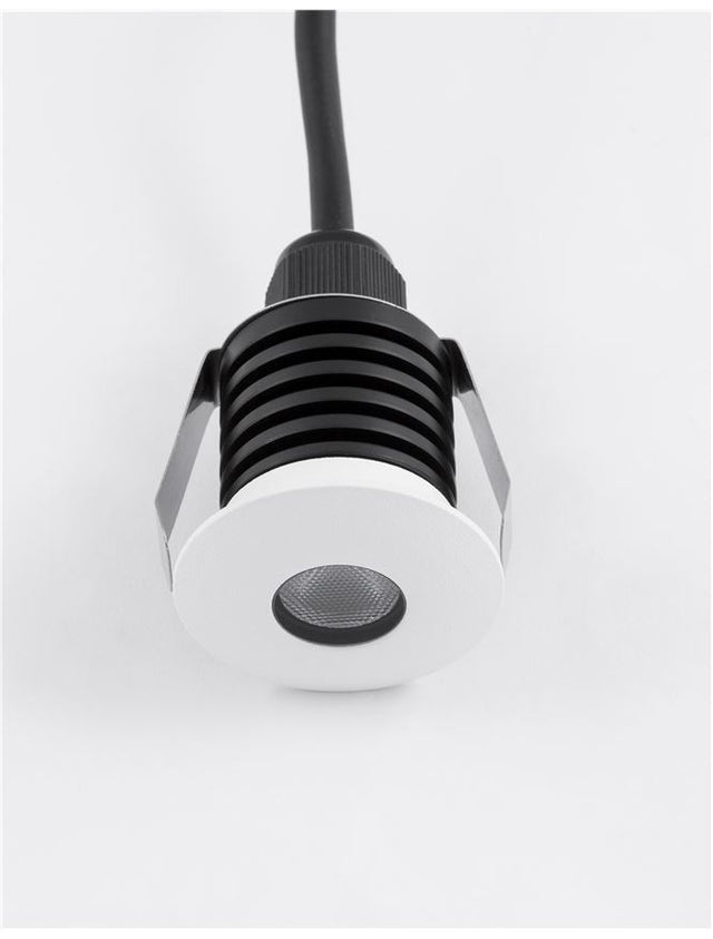 BANG White Aluminium LED 1 Watt 60Lm 3000K D:3.7 H: 5.3 cm Cut Out: 3.2 cm IP67