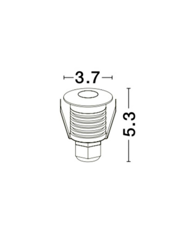 BANG White Aluminium LED 1 Watt 60Lm 3000K D:3.7 H: 5.3 cm Cut Out: 3.2 cm IP67