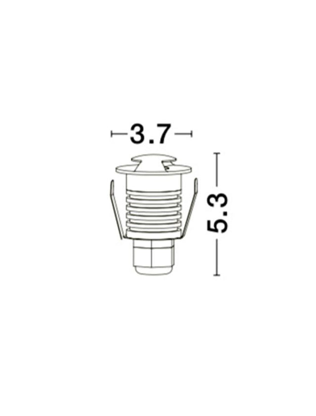 BANG White Aluminium LED 1 Watt 60Lm 3000K D:3.7 H: 5.3 cm Cut Out: 3.2 cm IP67