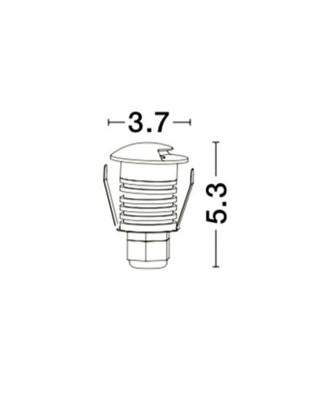 BANG White Aluminium LED 1 Watt 60Lm 3000K D:3.7 H: 5.3 cm Cut Out: 3.2 cm IP67