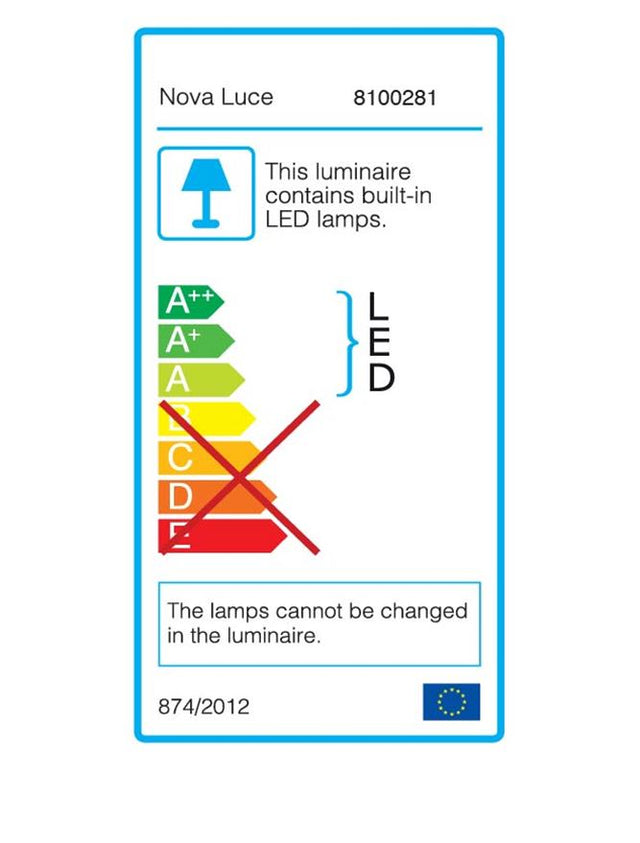 LEON Golden Leaf Aluminium & Acrylic Adjustable LED 65 Watt 230 Volt 3900Lm 3000K IP20 D: 60 H: 150 cm