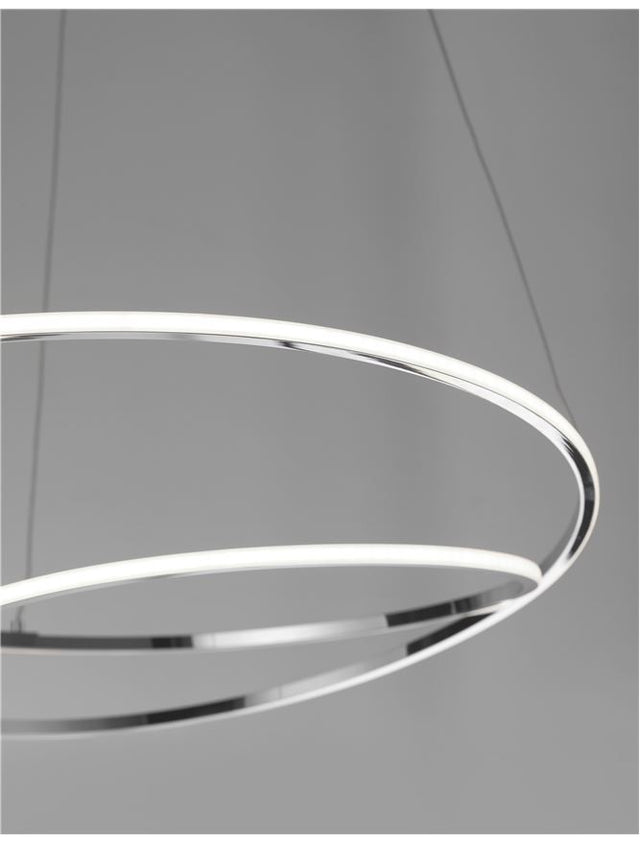 VIAREGGIO Chrome Aluminium & Acrylic LED 29 Watt 230 Volt 2000Lm 3000K IP20 D: 56 H: 120 cm