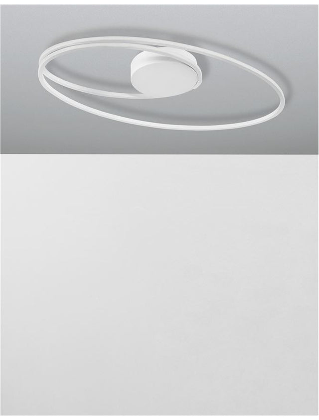 VIAREGGIO White Aluminium & Acrylic LED 28 Watt 230 Volt 1950Lm 3000K IP20 L: 60 W: 35 H: 15 cm