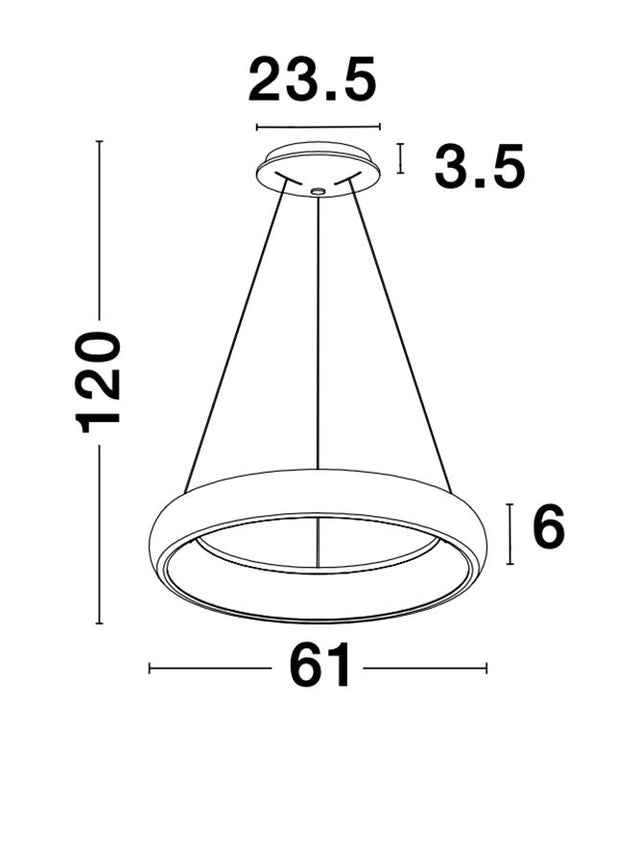 ALBI Sandy White Aluminium & Acrylic LED 50 Watt 230 Volt 2500Lm 3000K IP20 D: 61 H: 120 cm