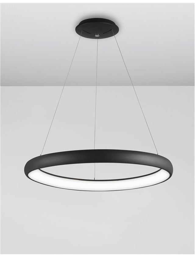 ALBI Sandy Black Aluminium & Acrylic LED 50 Watt 230 Volt 2500Lm 3000K IP20 D: 61 H1: 6 H2: 120 cm