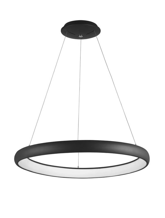 ALBI Sandy Black Aluminium & Acrylic LED 80 Watt 230 Volt 4000Lm 3000K IP20 D: 81 H1: 6 H2: 120 cm