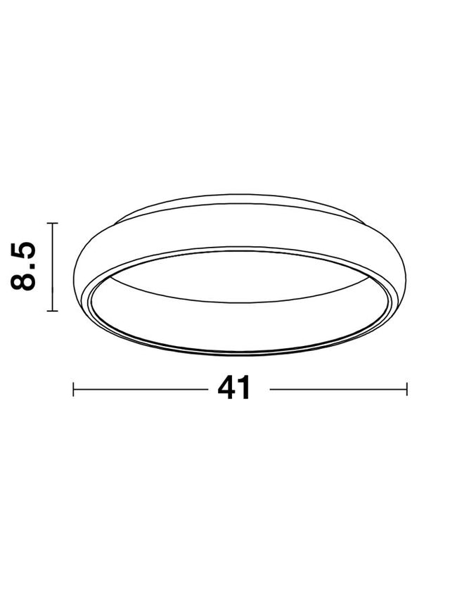 ALBI White Aluminium & Acrylic LED 32 Watt 230 Volt 1760Lm 3000K IP20 D: 41 H: 8.5 cm