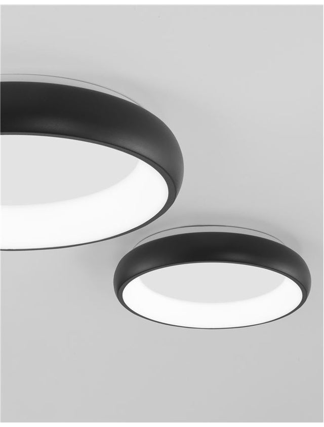 ALBI Sandy Black Aluminium & Acrylic LED 32 Watt 230 Volt 1950Lm 3000K IP20 D: 41 H: 8.5 cm