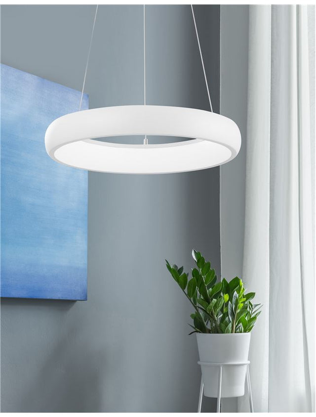 ALBI Sandy White Aluminium & Acrylic LED 32 Watt 230 Volt 1950Lm 3000K IP20 D: 41 H: 120 cm