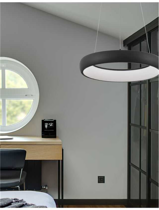 ALBI Dimmable Sandy Black Aluminium & Acrylic LED 32 Watt 230 Volt 1950Lm 3000K IP20 D: 41 H: 120 cm