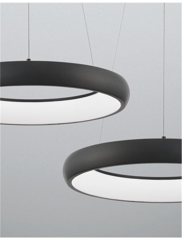 ALBI Dimmable Sandy Black Aluminium & Acrylic LED 32 Watt 230 Volt 1950Lm 3000K IP20 D: 41 H: 120 cm