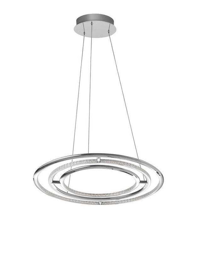 LIVORNO Chrome Aluminium & Acrylic Adjustable LED 55 Watt 230 Volt 3900Lm 3000K IP20 D: 60 H: 120 cm