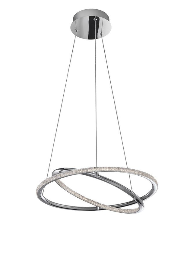 LIVORNO Chrome Aluminium & Acrylic Adjustable LED 29 Watt 230 Volt 2010Lm 3000K IP20 D: 45 H: 120 cm