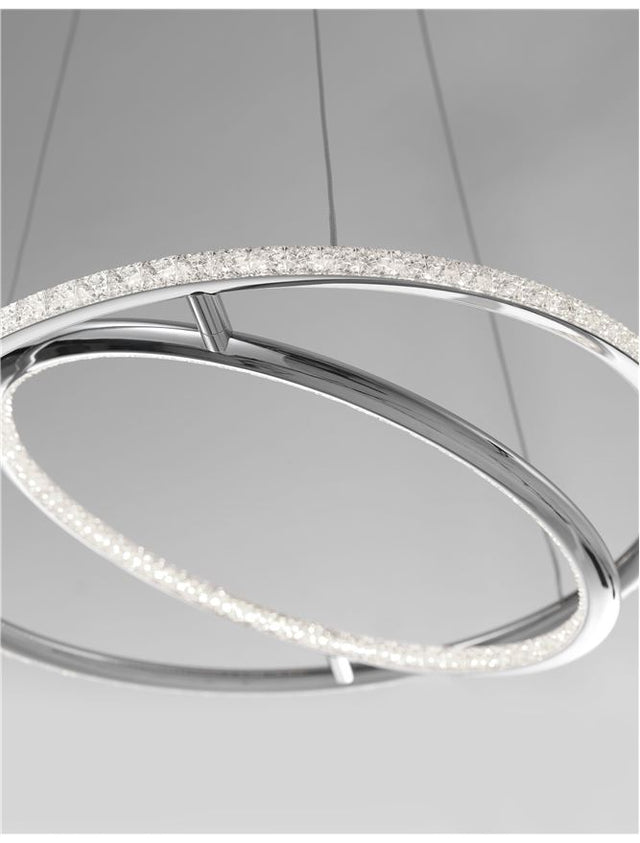 LIVORNO Chrome Aluminium & Acrylic Adjustable LED 29 Watt 230 Volt 2010Lm 3000K IP20 D: 45 H: 120 cm