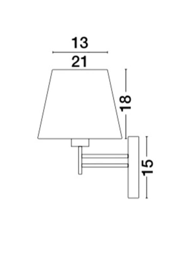 LOGAN Wall Light Sand White Aluminium White Shade LED E27 1x12 Watt L:21 W:25 H:32 cm