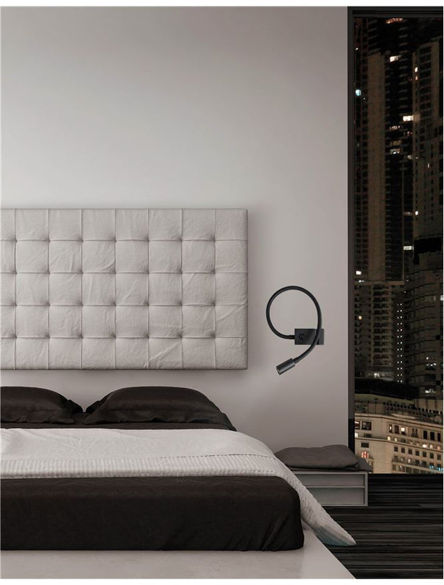 GENEVA Wall Light Sand Black Aluminium LED 3W 3200K L:22.3 W:26.7 H:4.8cm