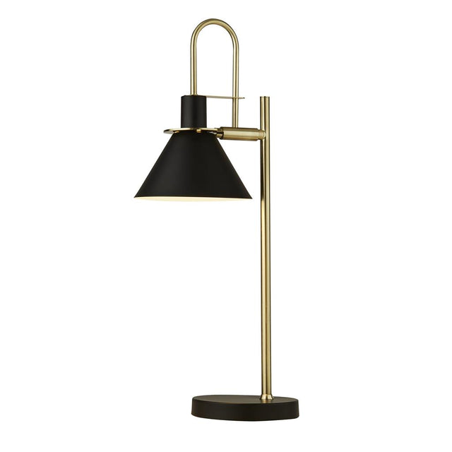 TROMBONE 1LT TABLE LAMP - BLACK/BRASS