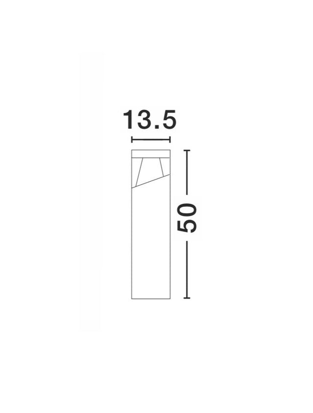 LOCK Dark Gray Alum. White & Clear LED 12 Watt 960Lm IP54 3000K/4000K L: 13.5 H: 50 cm IP54