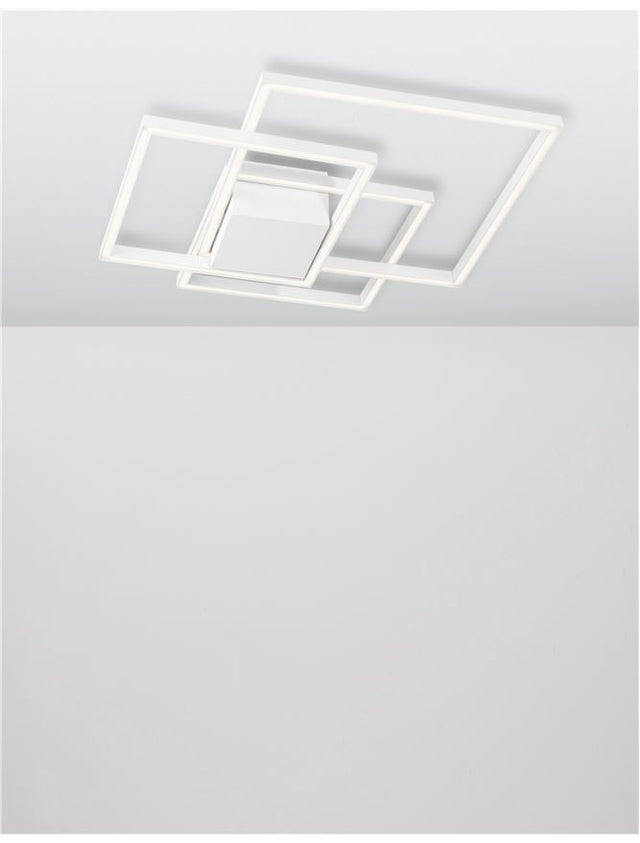 BILBAO White Aluminium & Acrylic LED 42 Watt 230 Volt 2650Lm 3000K IP20 L: 56 W: 56 H: 8.5 cm