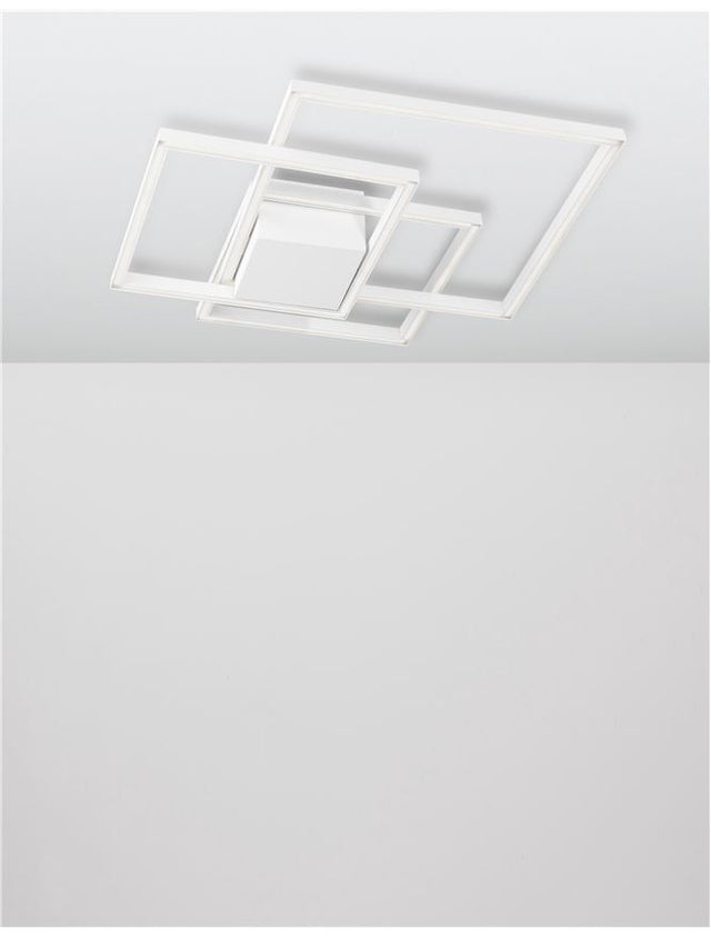 BILBAO White Aluminium & Acrylic LED 42 Watt 230 Volt 2650Lm 3000K IP20 L: 56 W: 56 H: 8.5 cm