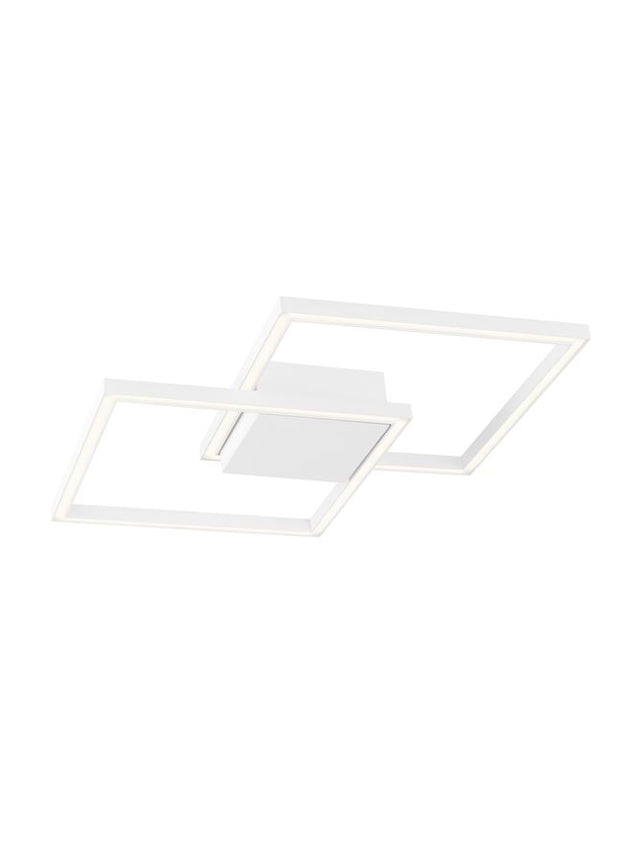 BILBAO White Aluminium & Acrylic LED 25 Watt 230 Volt 1600Lm 3000K IP20 L: 46 W: 46 H: 6.5 cm