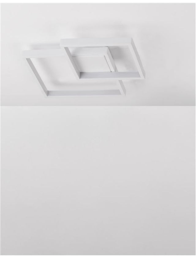 BILBAO White Aluminium & Acrylic LED 25 Watt 230 Volt 1600Lm 3000K IP20 L: 46 W: 46 H: 6.5 cm