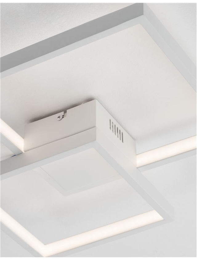 BILBAO White Aluminium & Acrylic LED 25 Watt 230 Volt 1600Lm 3000K IP20 L: 46 W: 46 H: 6.5 cm