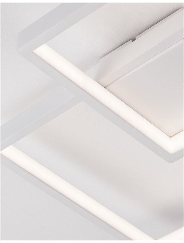 BILBAO White Aluminium & Acrylic LED 25 Watt 230 Volt 1600Lm 3000K IP20 L: 46 W: 46 H: 6.5 cm