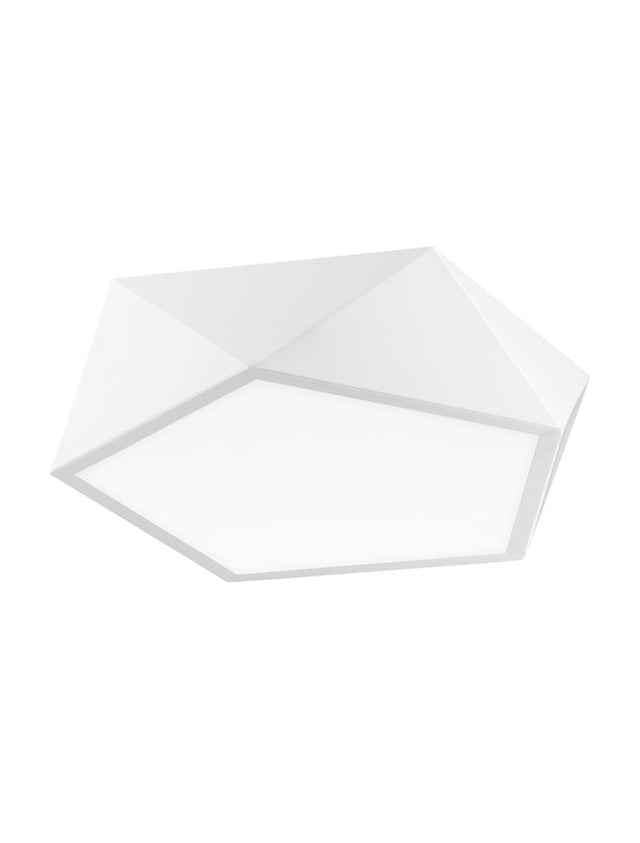 DARIUS Ceiling lamp Metal & Acrylic Diffuser Matt White Outside & Inside LED E27 4x12 Watt L:40 W:40 H:10cm